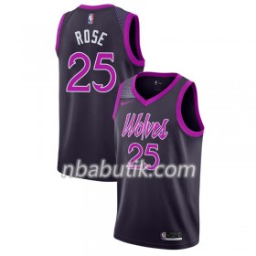 NBA Mænd Trøje Minnesota Timberwolves Derrick Rose 25 2018-19 Nike City Edition Lilla Swingman